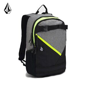 Volcom Diagonal Backpack Black Grey Green New With Tags